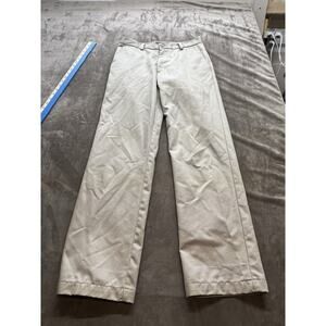 IZOD American Chino Men's 29 x 32 Khaki Flat‎ Front Slim Fit Pants